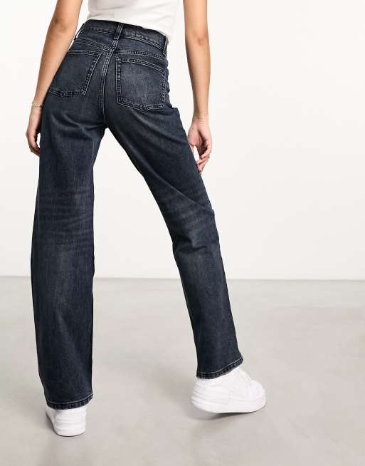 Hollister ultra high rise 90s straight jean in washed black