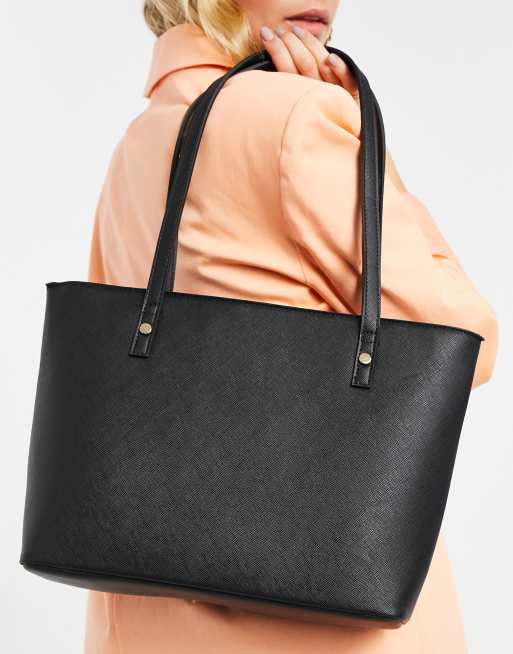 Asos Design Easy Tote In Black Asos