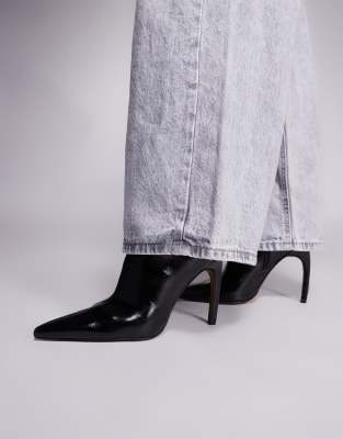 ASOS DESIGN - Ebony Extreme - Ankle-Boots in Schwarz mit hohem Absatz
