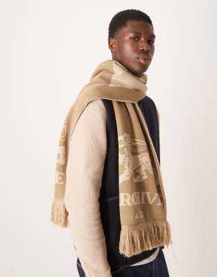 ASOS DESIGN - Écharpe en maille à motif Archive - Neutre