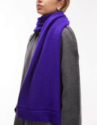 ASOS DESIGN - Écharpe en maille duveteuse - Violet