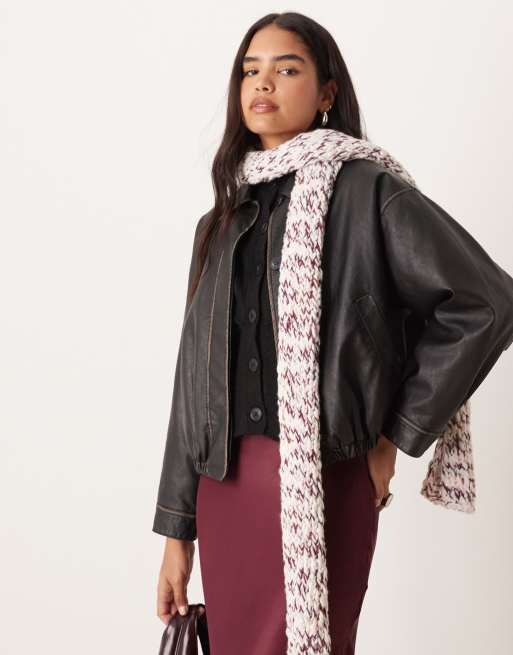 ASOS DESIGN - Écharpe en maille épaisse chinée tricotée à la main - Multicolore