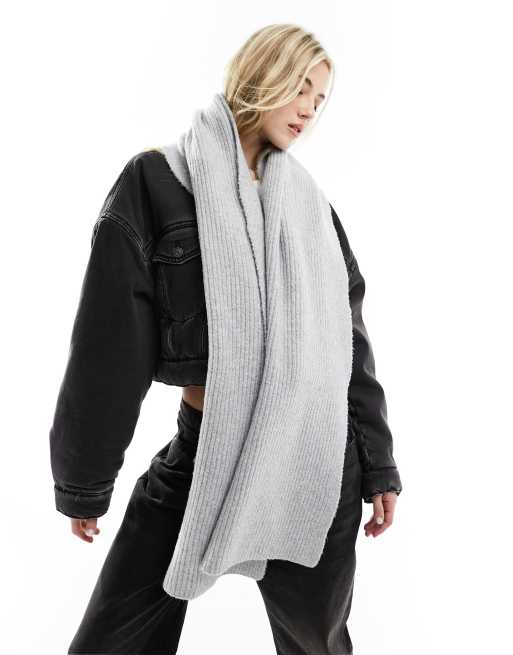 ASOS DESIGN - Écharpe en maille - Gris chiné , 3 de 4