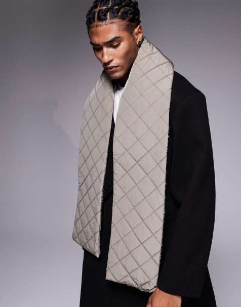 ASOS DESIGN - Écharpe réversible polaire matelassée - Neutre - view 1