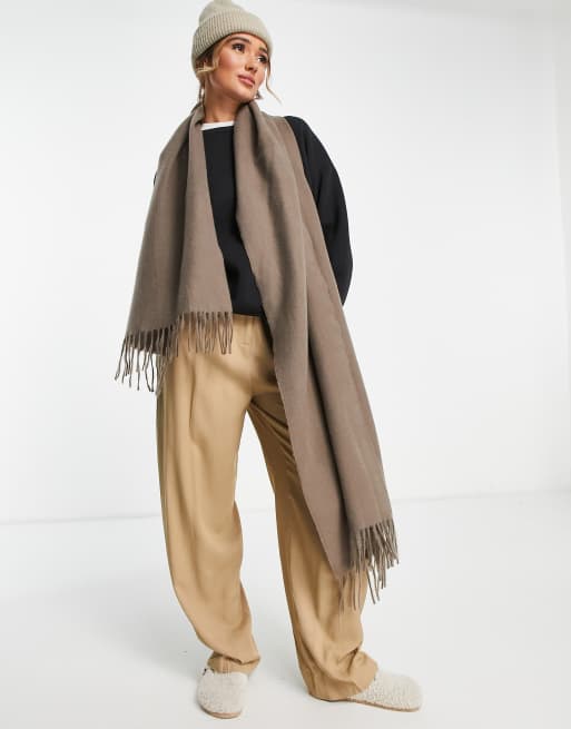 ASOS DESIGN - Écharpe ultra douce à franges - Violet