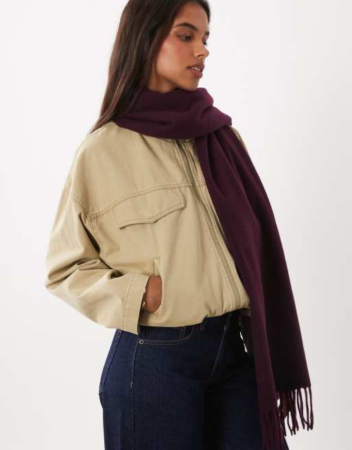 ASOS DESIGN écharpe ultra douce prune, 3 de 3