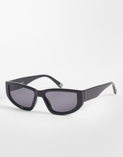 ASOS DESIGN – Eckige Cat-Eye-Sonnenbrille in Schwarz - view 1