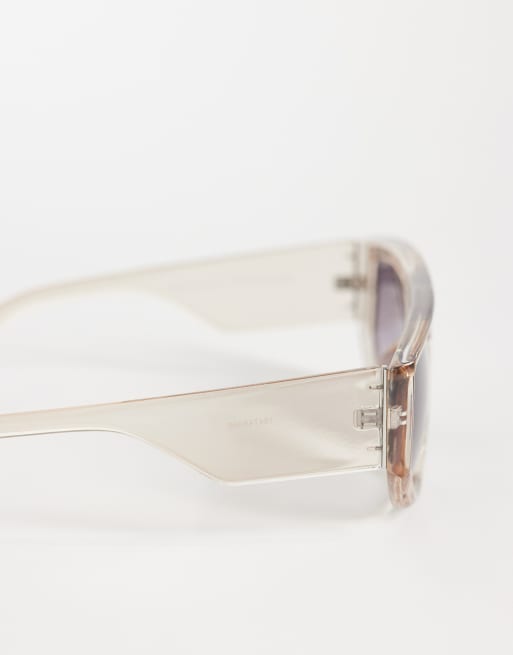 ASOS DESIGN – Eckige Oversize-Pilotensonnenbrille in Rauchgrau, 2 von 3