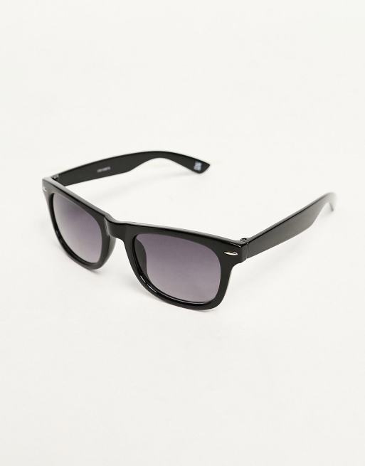 FhyzicsShops Design – Eckige Retro-Sonnenbrille in Schwarz 