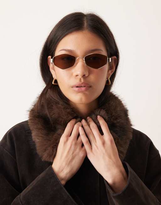 ASOS DESIGN – Eckige Sonnenbrille mit Metallrahmen, 2 von 3