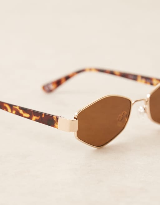 ASOS DESIGN – Eckige Sonnenbrille mit Metallrahmen, 3 von 3