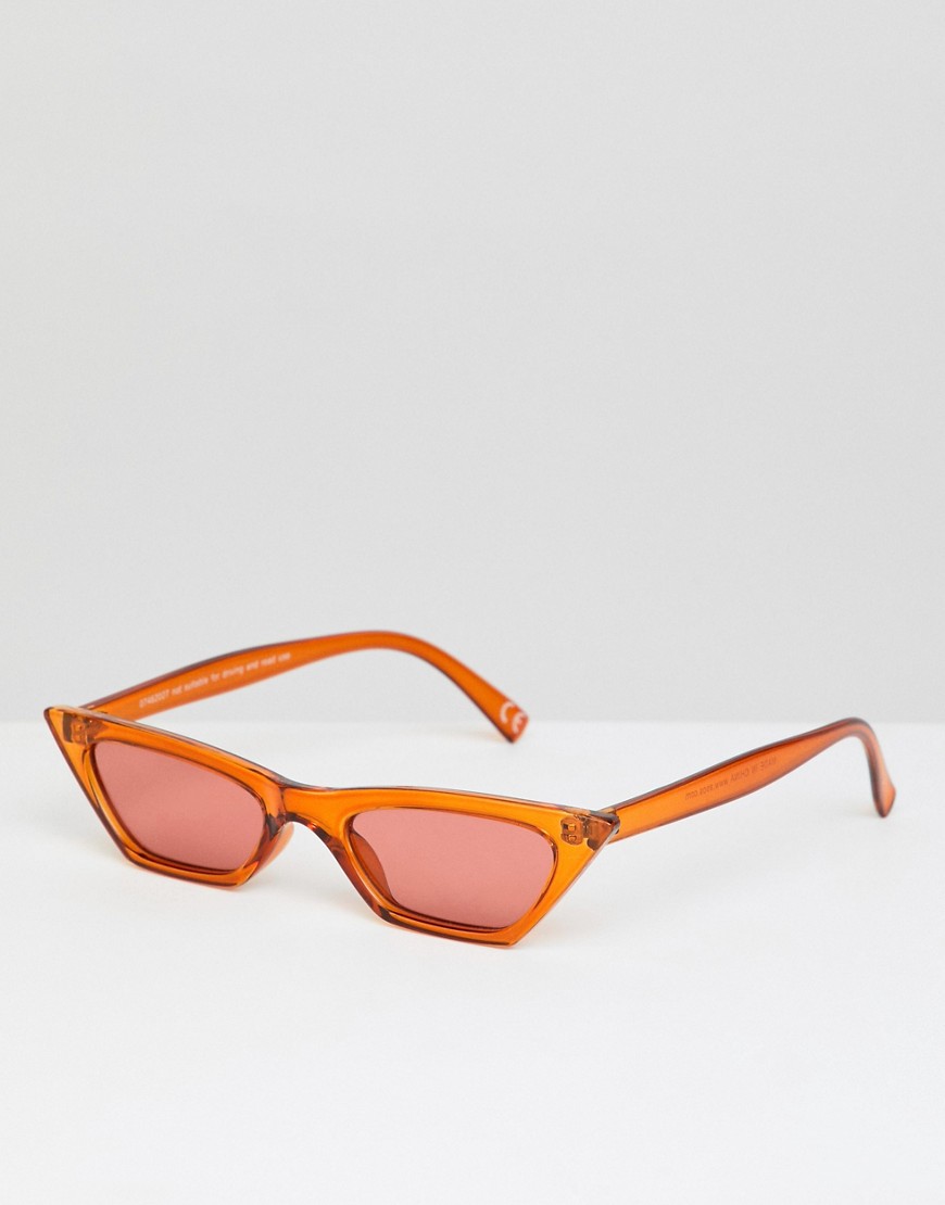 Asos Design – Eckige Sonnenbrille- Braun no size