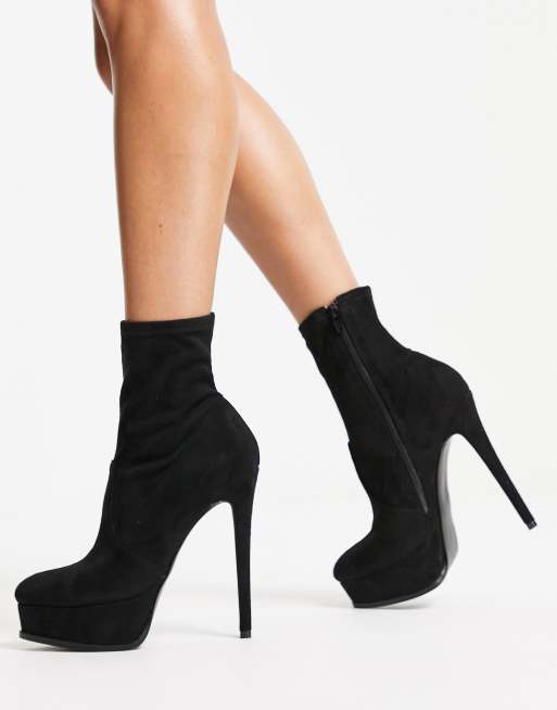 High heels hot sale boots platform