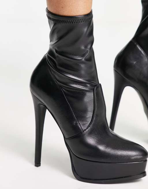 Louis Vuitton's Blocked Heel Sock Boots (Above Knee) - BlackMiss Luxury