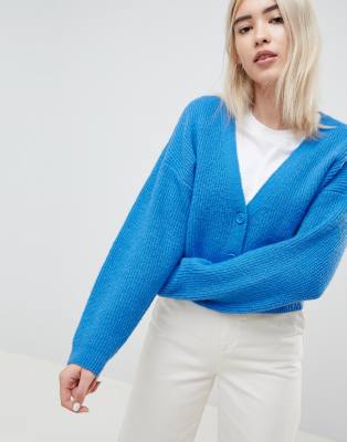 button cropped cardigan