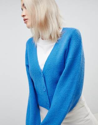 Asos design eco clearance cardigan in fluffy yarn