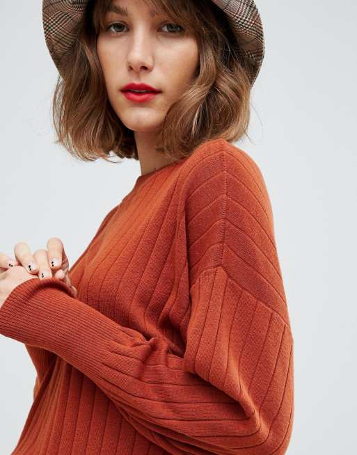 ASOS DESIGN eco fine knit jumper with drop shoulder