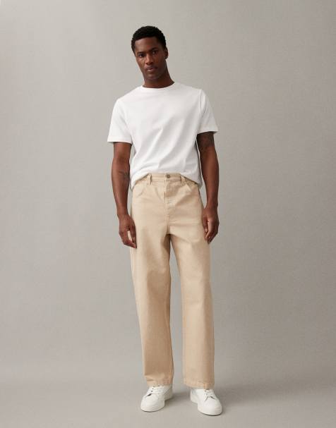 ASOS DESIGN - Ecrufarvede løstsiddende jeans - view 1