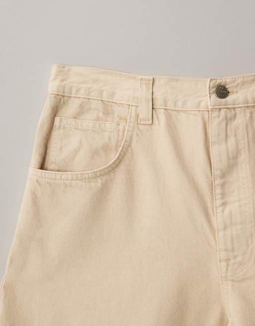 ASOS DESIGN - Ecrufarvede løstsiddende jeans, 6 af 7