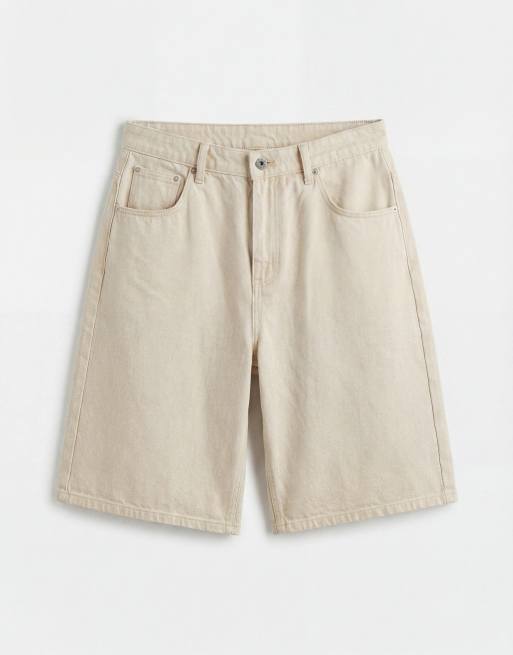 ASOS DESIGN - Ecrufarvede løstsiddende jorts i denim , 6 af 9