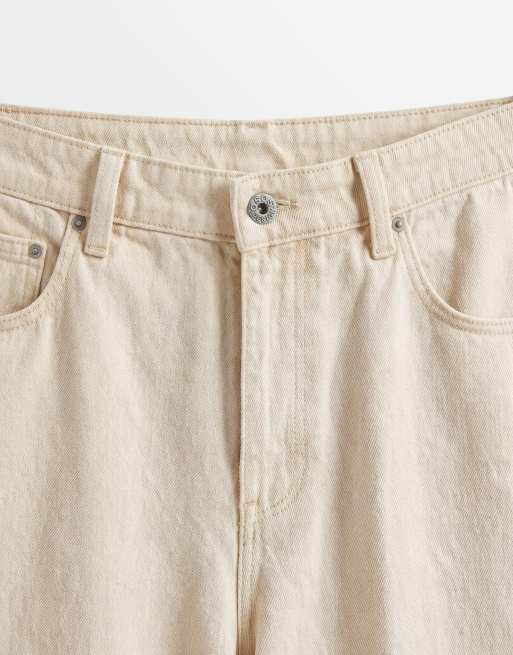 ASOS DESIGN - Ecrufarvede løstsiddende jorts i denim , 8 af 9