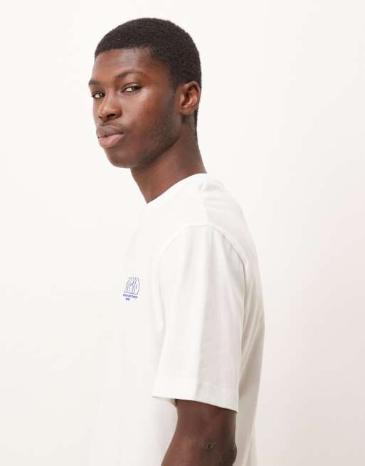 ASOS DESIGN - Ecrufarvet T-shirt med bobleprint i afslappet pasform, 4 af 5