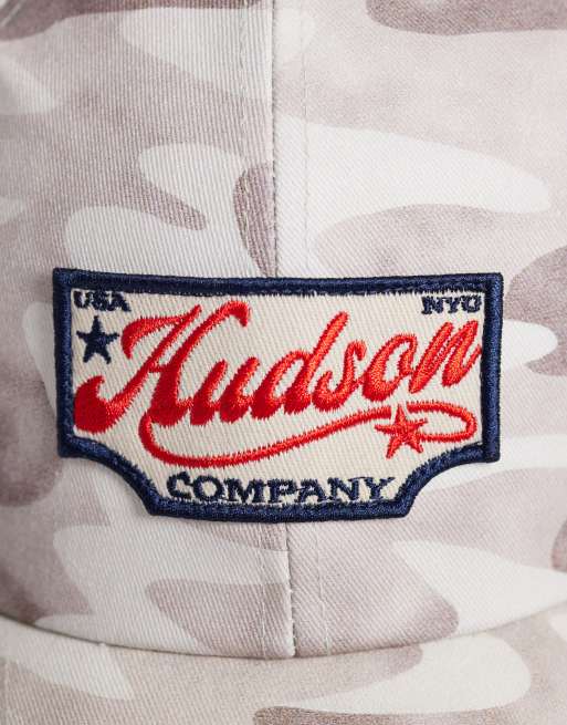 ASOS DESIGN - Ecrufarvet trucker-kasket med camouflageprint og broderi, 3 af 3
