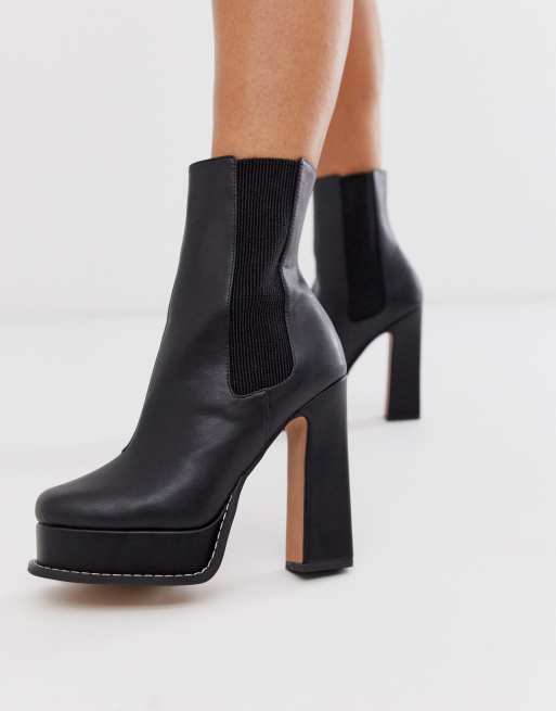 asos platform black boots