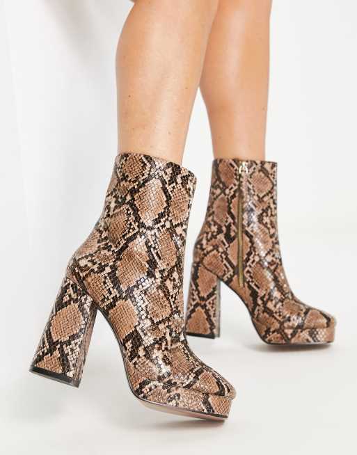 Asos snakeskin outlet booties