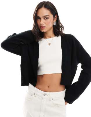 ASOS DESIGN edge to edge cardigan in black