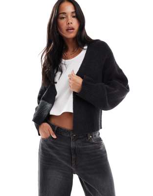 edge to edge cardigan in black