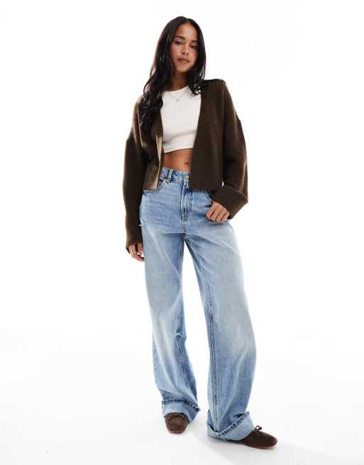 ASOS DESIGN – Brun kofta med öppen design