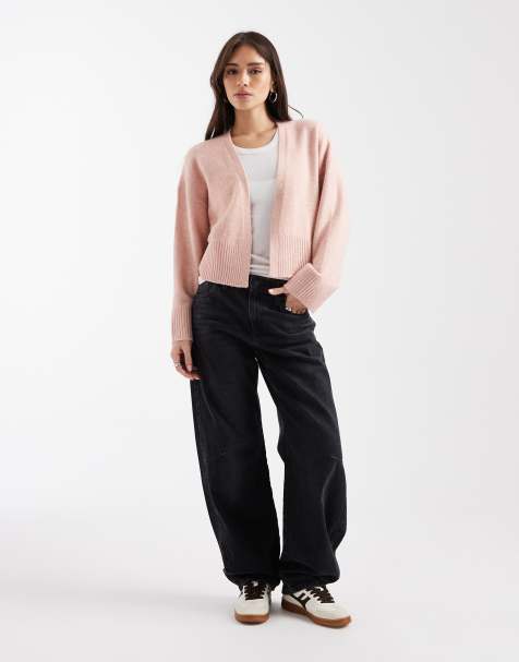 ASOS DESIGN edge to edge cardigan in pink