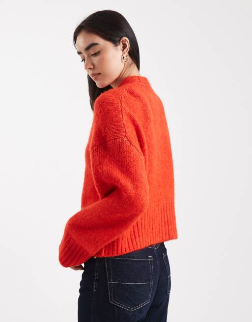 ASOS DESIGN edge-to-edge cardigan in red