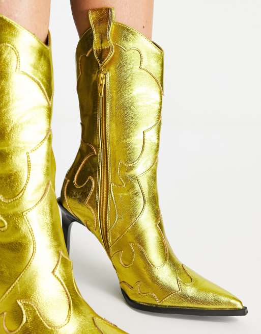 Asos 2025 gold boots