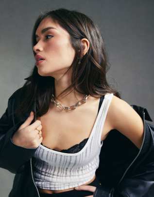 ASOS DESIGN - Édition limitée - Collier court à maillons variés en métal
