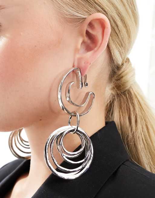 ASOS DESIGN - Édition limitée - Créoles effet multiple torsadée - Argenté