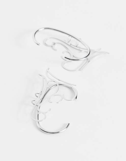 ASOS DESIGN - Een paar elf-achtige oorcuffs in zilverkleur, 4 van 4