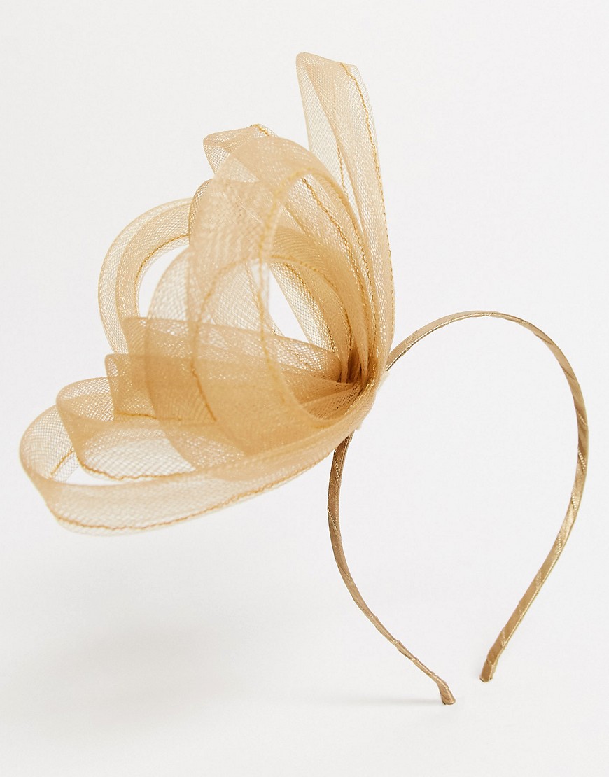 ASOS DESIGN - Eenvoudige haarband met hoofdtooi in goud