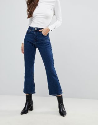 cropped flare denim