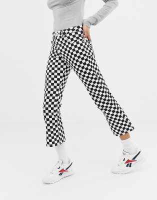 asos checkerboard pants