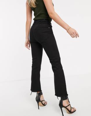 flare jeans raw hem