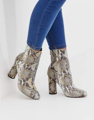 asos snakeskin booties