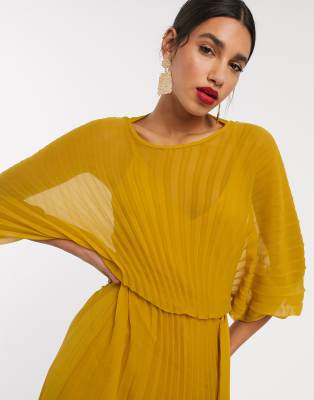 pleated maxi dress asos