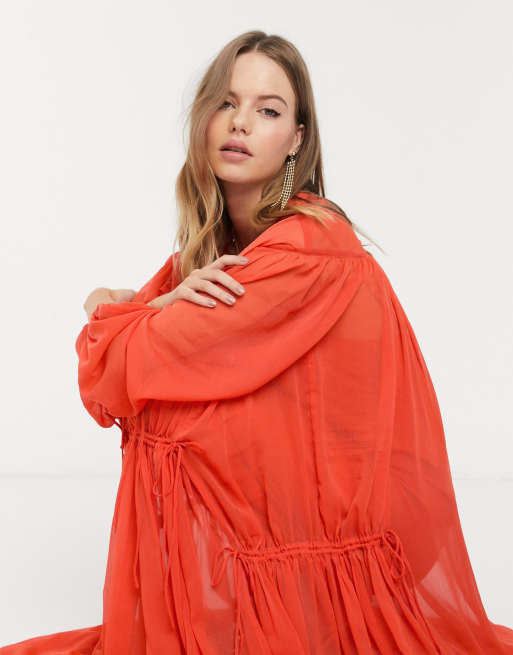 Asos robe longue outlet fluide