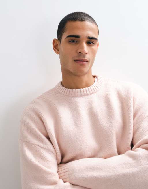 ASOS DESIGN ekstra oversized striktrøje i pinkmeleret, 3 af 5