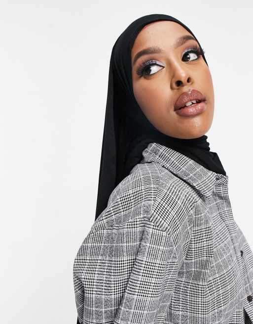 ASOS DESIGN - Ekstra stort sort hovedtørklæde, 3 af 4