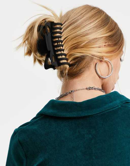 ASOS DESIGN - Ekstrastor hårklemme i sort