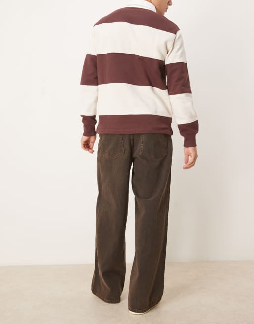 ASOS DESIGN ekstremalnie luźne jeansy w brązowym spraniu, 3 z 5