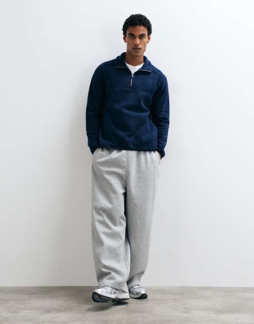 ASOS DESIGN ekstremt oversized fleece med indsatte paneler i blå, 3 af 5